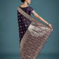 Monjolika Fashion Purple Charming Soft Banarasi Zari Woven Designer Satin Silk Saree With Lovely Blouse Piece | Swadesiicart