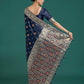 Monjolika Fashion Navy blue Charming Soft Banarasi Zari Woven Designer Satin Silk Saree With Lovely Blouse Piece | Swadesiicart