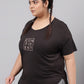 MKH Plus Size Typography Printed Relaxed Fit Dri-FIT Sports T-shirt - Swadesiicart