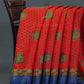 Orange Colour With Ink Blue Blouse Cotton Brasso Saree By Gayathri Reddy Designer Studio | Swadesiicart