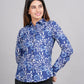 House of RP Women's Blue Cotton Floral Printed Casual Shirt | Swadesiicart