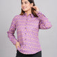 House of RP Women's Pink Cotton Floral Printed Casual Shirt | Swadesiicart