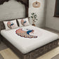 JAIPUR FABRIC Off White & Red Printed 240 TC Cotton King Bedsheet with 2 Pillow Covers | Swadesiicart