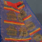 Orange Colour With Ink Blue Blouse Cotton Brasso Saree By Gayathri Reddy Designer Studio | Swadesiicart