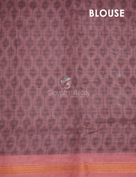 Mauve Pink Colour Geometric Print Semi Chanderi Saree By Gayathri Reddy Designer Studio | Swadesiicart