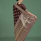 Monjolika Fashion Maroon Color Festival Wear Banarasi Satin Silk Designer Zari Weaving Saree | Swadesiicart