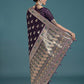 Monjolika Fashion Purple Color Festival Wear Banarasi Satin Silk Designer Zari Weaving Saree | Swadesiicart