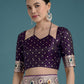 Monjolika Fashion Purple Color Festival Wear Banarasi Satin Silk Designer Zari Weaving Saree | Swadesiicart