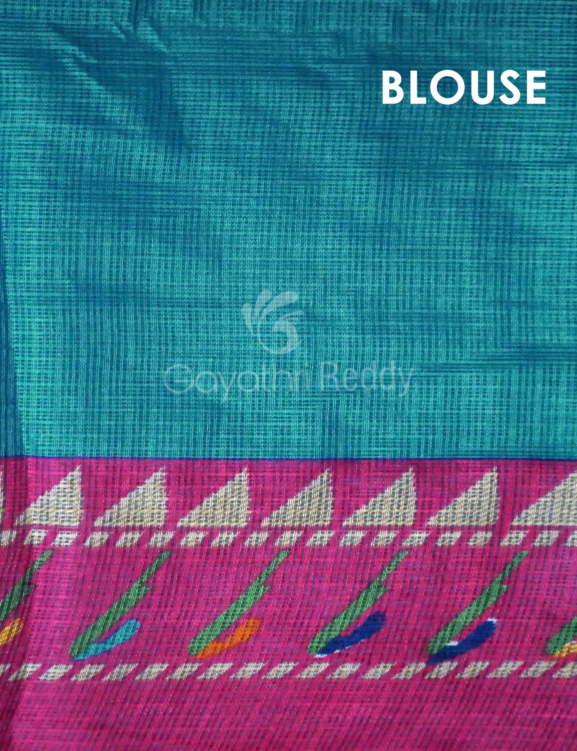 Rama Green Geometrical Design Semi Soft Silk Kota Saree By Gayathri Reddy Designer Studio | Swadesiicart