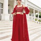 Anaita Red Georgette Lehenga Choli With Sequence & Thread Work