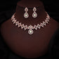 Tehzeeb Creations Sea Green Colour Ad Studded Necklace Jewellery Set With Matching Earrings For Women And Girls - Swadesiicart