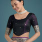 Monjolika Fashion Purple Banarasi Satin Silk Saree with Intricate Zari Work with Rich Weaving Pattern | Swadesiicart