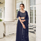 Anaita Navy Georgette Lehenga Choli With Sequence & Thread Work
