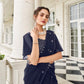 Anaita Navy Georgette Lehenga Choli With Sequence & Thread Work