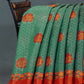 Sea Green Colour With Orange Blouse Cotton Brasso Saree By Gayathri Reddy Designer Studio | Swadesiicart