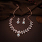 Tehzeeb Creations Sky Blue Colour Ad Studded Necklace Jewellery Set With Matching Earrings For Women And Girls - Swadesiicart
