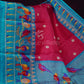 Rani Pink And Blue Printed Semi Soft Silk Kota Saree By Gayathri Reddy Designer Studio | Swadesiicart