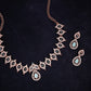 Tehzeeb Creations Sky Blue Colour Ad Studded Necklace Jewellery Set With Matching Earrings For Women And Girls - Swadesiicart