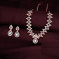 Tehzeeb Creations Sky Blue Colour Ad Studded Necklace Jewellery Set With Matching Earrings For Women And Girls - Swadesiicart