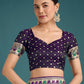 Monjolika Fashion Purple With Gold Bordar Banarasi Zari Woven Satin Saree | Swadesiicart