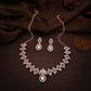 Tehzeeb Creations Baby Pink Colour Ad Studded Necklace Jewellery Set With Matching Earrings For Women And Girls - Swadesiicart