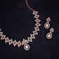 Tehzeeb Creations Baby Pink Colour Ad Studded Necklace Jewellery Set With Matching Earrings For Women And Girls - Swadesiicart