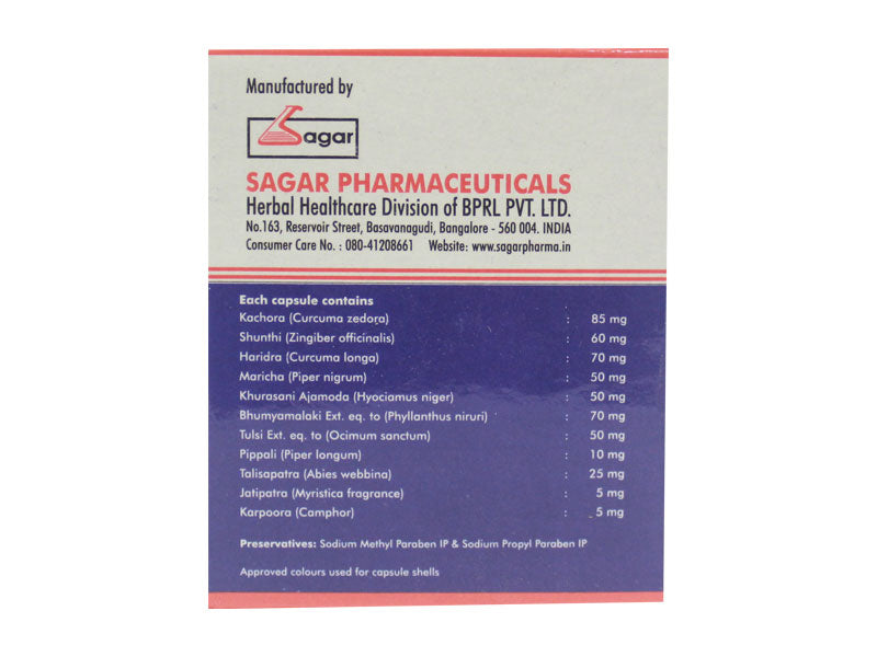 Sagar Ayurveda Nasollerin Capsules - Swadesiicart