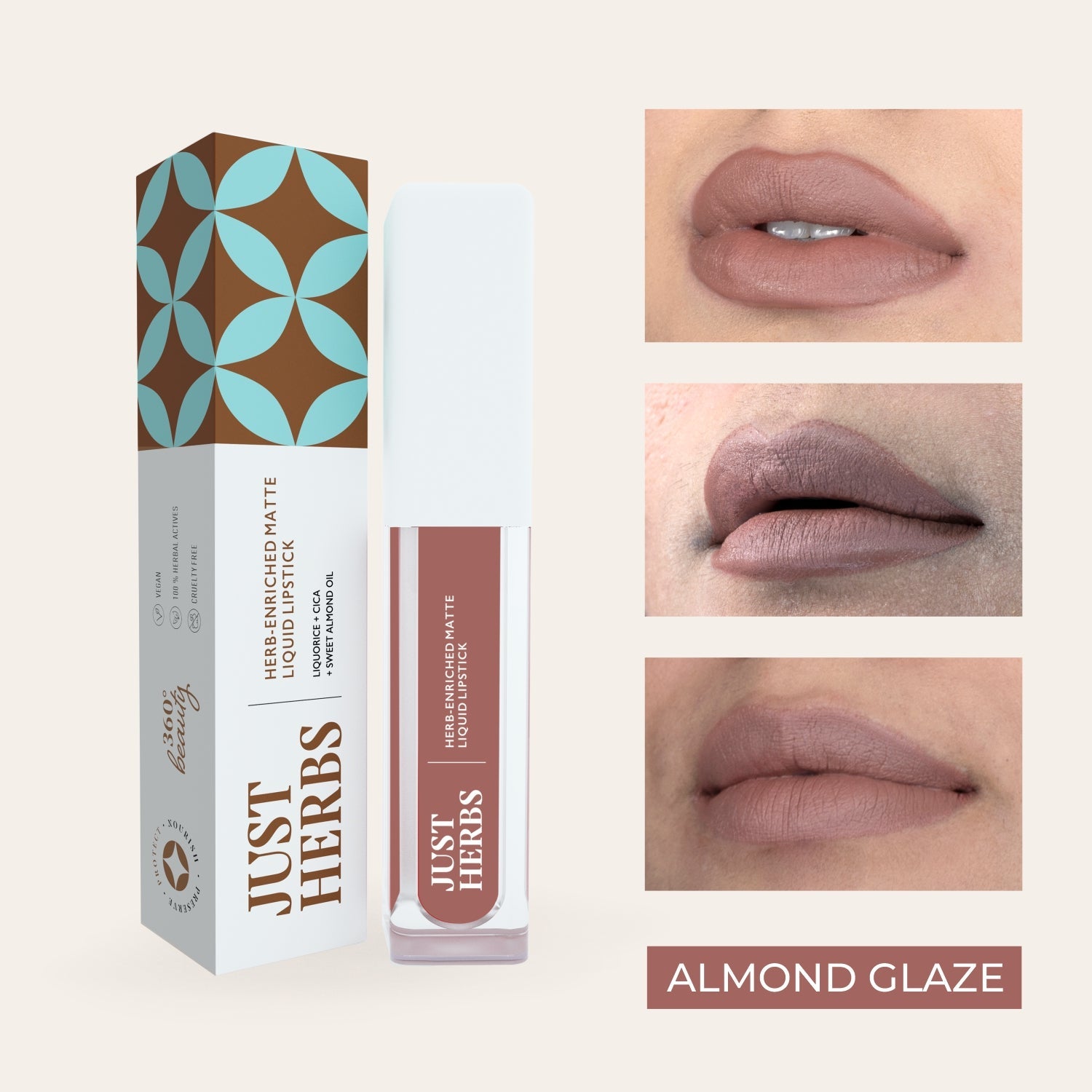 Herb-enriched Matte Liquid Lipstick - Almond_Glaze_17