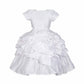Asmaani Baby Girl's White Colour Satin A-Line Maxi Full Length Dress (AS-DRESS-22120)