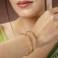 NVR Women's Set of 2 Gold-Polished Handcrafted Traditional Bangles - Swadesiicart