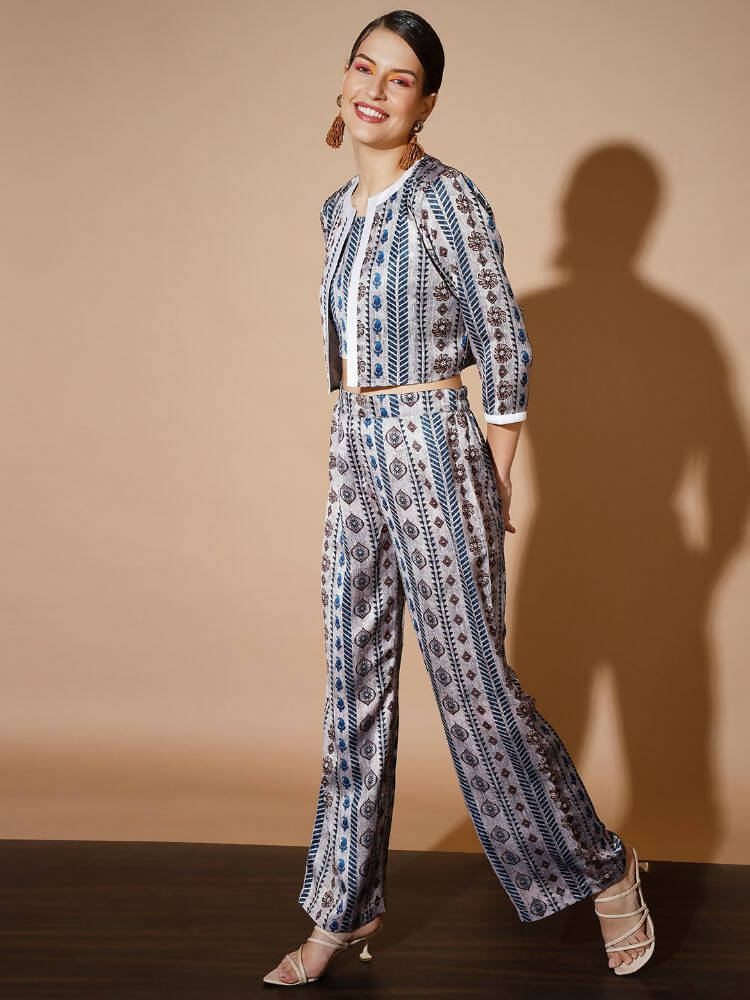 Myshka Multi Printed Co-Ords For Women - Swadesiicart