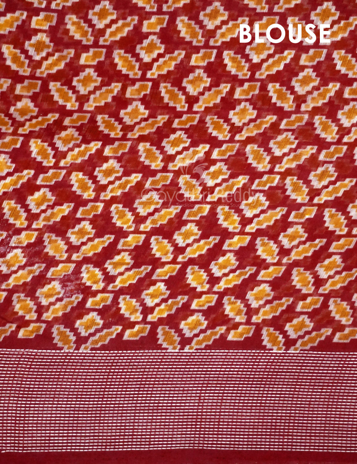 Shades of Brown Colour Patola Print Semi Chanderi Saree By Gayathri Reddy Designer Studio | Swadesiicart
