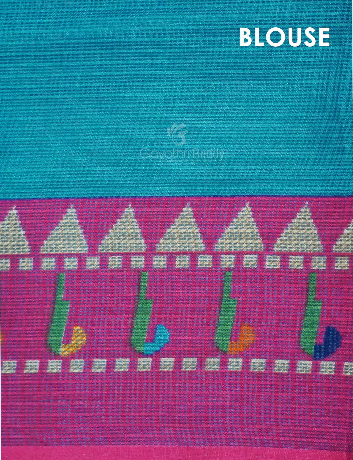 Rama Blue Colour With All Over Buttes Semi Silk Kota Saree By Gayathri Reddy Designer Studio | Swadesiicart