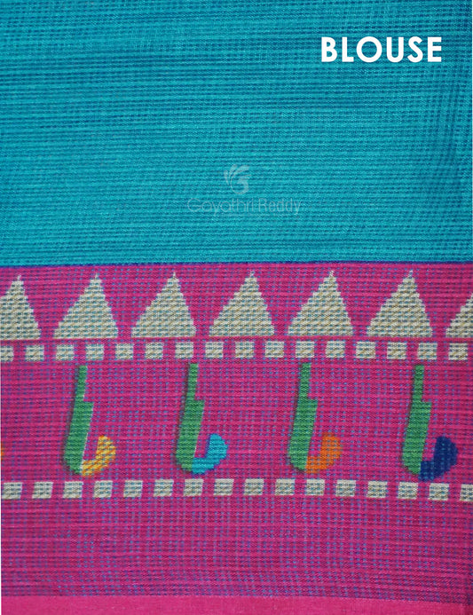 Rama Blue Colour With All Over Buttes Semi Silk Kota Saree By Gayathri Reddy Designer Studio | Swadesiicart