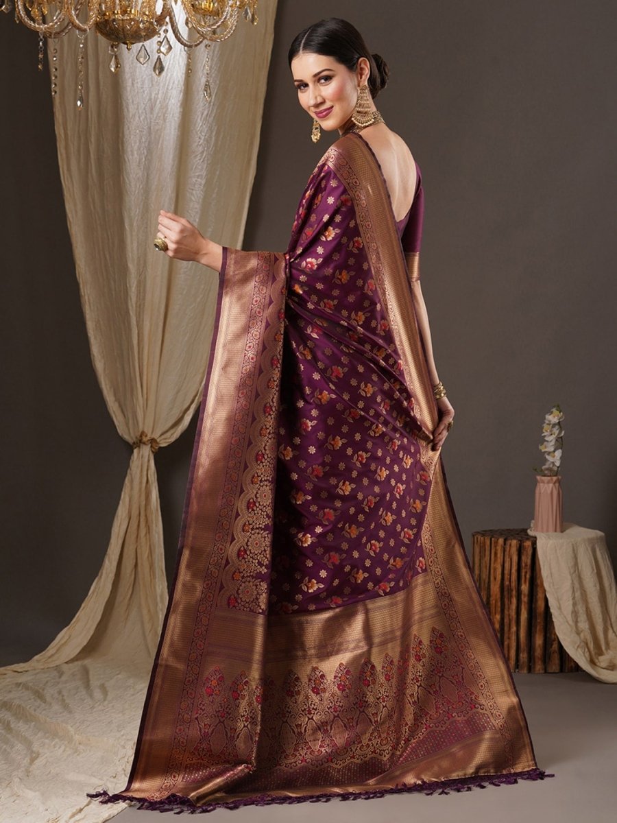 Anouk Woven Design Zari Banarasi Saree | Swadesiicart