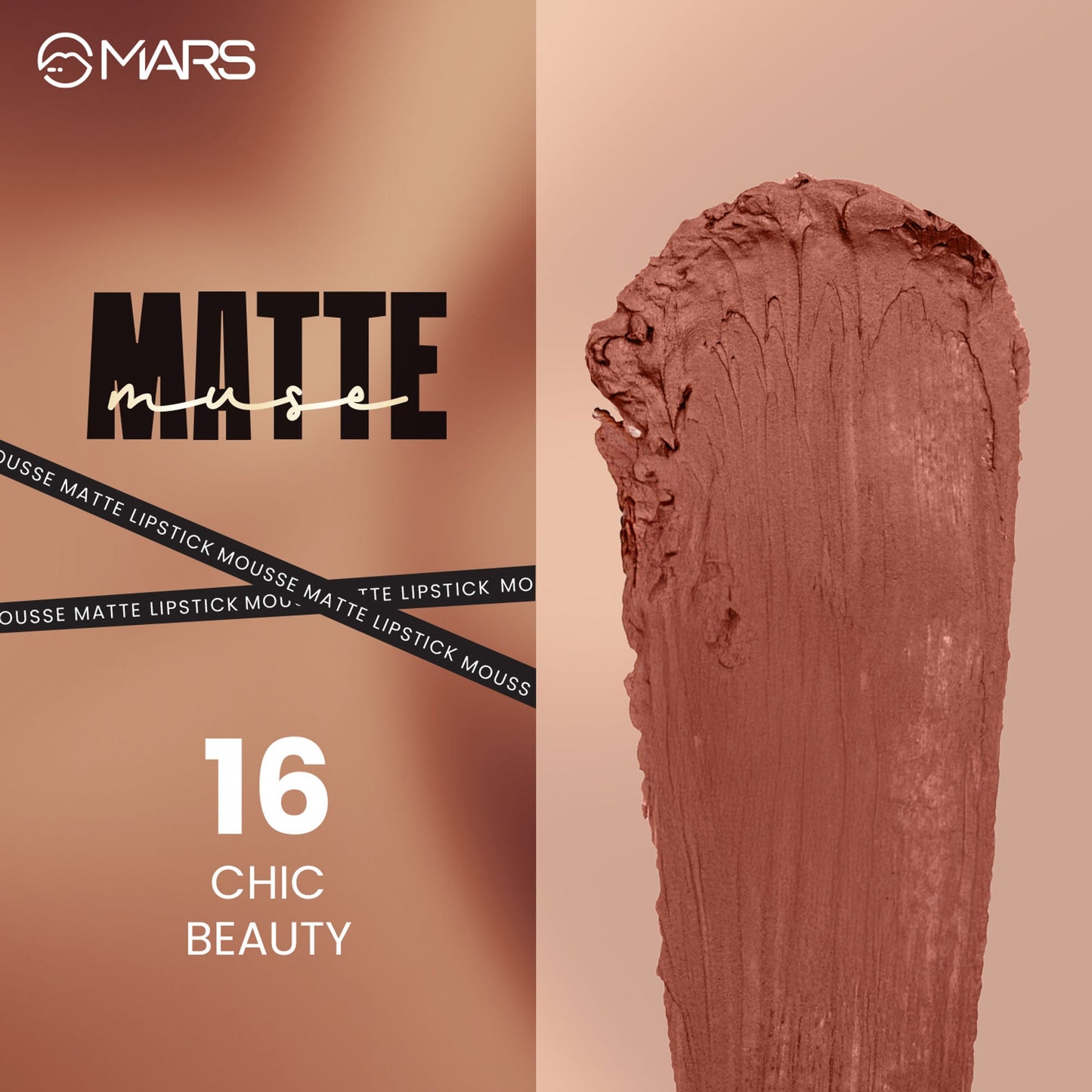 MARS Cosmetics Matte Muse Mousse Lipstick - 16 Chick Beauty - Swadesiicart