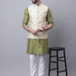 Sojanya M Ethnic Motifs Embroidered Thread Work Kurta With Churidar | Swadesiicart