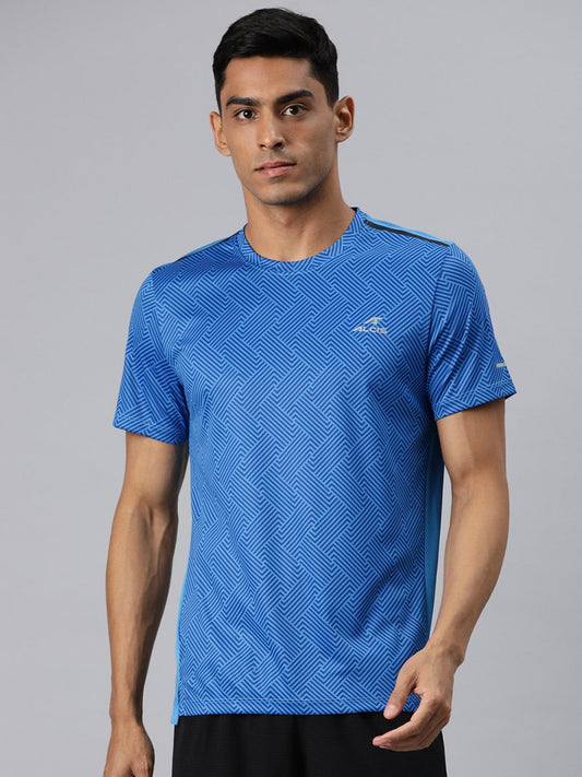 Alcis Men Printed Anti Static Slim Fit T-shirt | Swadesiicart