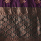 Anouk Purple & Gold-Toned Woven Design Zari Banarasi Saree | Swadesiicart