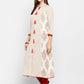 NOZ2TOZ Women's Off-White A-Line Kurta- (1pc set) - Swadesiicart