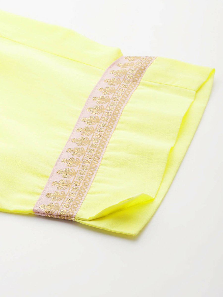 Ahalyaa Women's Traditional Wear Co-ods - Yellow | Swadesiicart