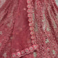 Jyoti Fashion Women's Pink Bridal Net Fancy Dori, Multi Thread, Hand Mirror and Diamond Work Wedding Lehenga Choli | Swadesiicart