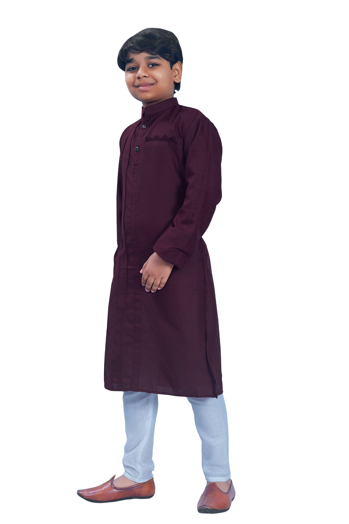 DEIANA'S Casual Designer Kurta Pyjama Set For Boys And kids (Wine) | Swadesiicart
