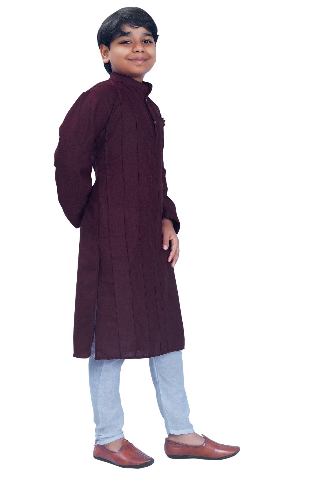 DEIANA'S Casual Designer Kurta Pyjama Set For Boys And kids (Wine) | Swadesiicart