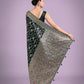 Monjolika Fashion Dark Green Zari Woven Banarasi Classic Satin Silk Saree | Swadesiicart