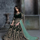 Anaita Dark Green Embroidered Velvet Patiala Suit