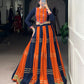 Lorenvalley Fashion Multicolor Pure Rayon Embossed Design With Gotta Patti Lace Touch Up Lehenga Choli | Swadesiicart