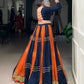 Lorenvalley Fashion Multicolor Pure Rayon Embossed Design With Gotta Patti Lace Touch Up Lehenga Choli | Swadesiicart