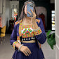 Lorenvalley Fashion Navyblue Pure Rayon Plain With Gota Patti Touch Up Lehenga Choli with Koti | Swadesiicart