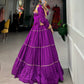 Lorenvalley Fashion Purple Pure Rayon Plain With Gota Patti Touch Up Lehenga Choli with Koti | Swadesiicart
